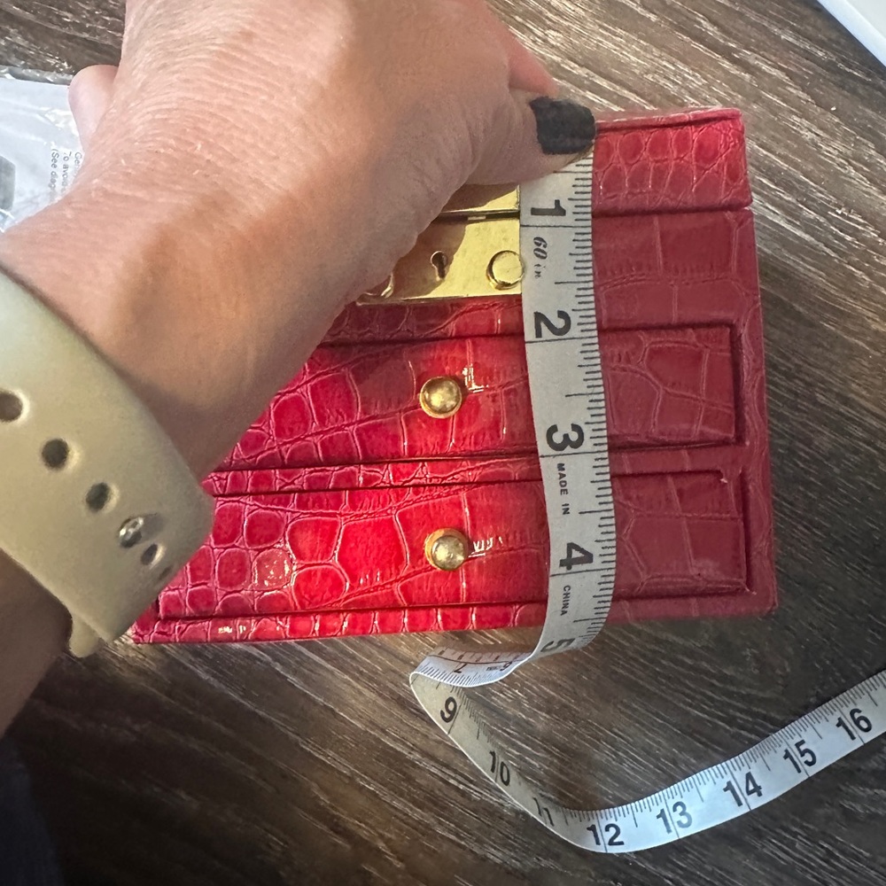 Red Leather Jewelry Box.